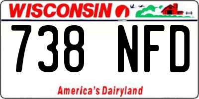 WI license plate 738NFD