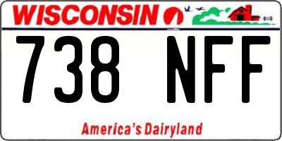 WI license plate 738NFF