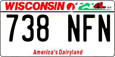 WI license plate 738NFN