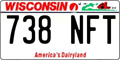 WI license plate 738NFT