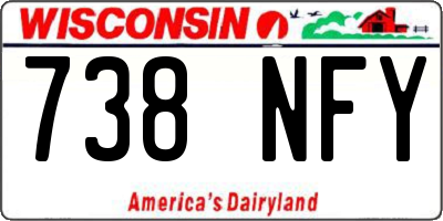 WI license plate 738NFY