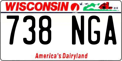 WI license plate 738NGA