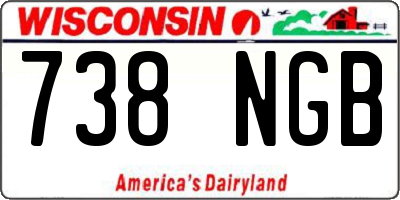 WI license plate 738NGB