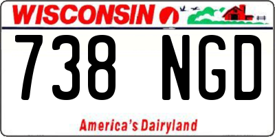 WI license plate 738NGD