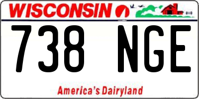 WI license plate 738NGE