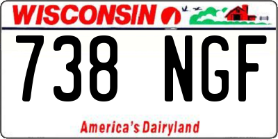WI license plate 738NGF