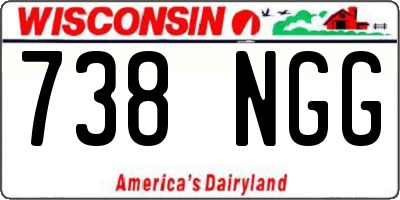 WI license plate 738NGG