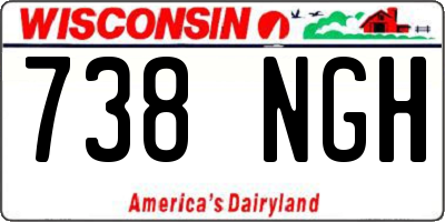 WI license plate 738NGH