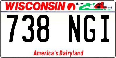 WI license plate 738NGI