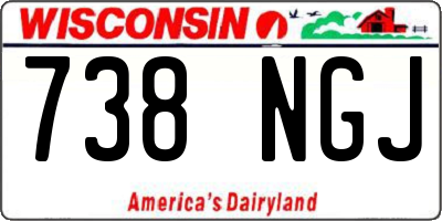 WI license plate 738NGJ
