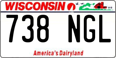 WI license plate 738NGL