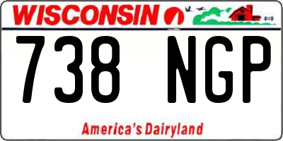 WI license plate 738NGP