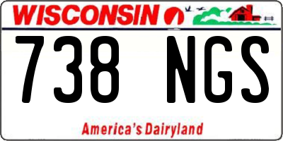 WI license plate 738NGS