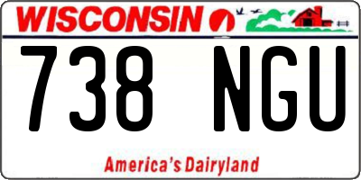 WI license plate 738NGU