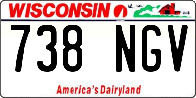 WI license plate 738NGV