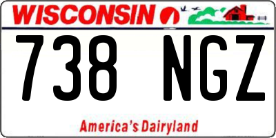 WI license plate 738NGZ