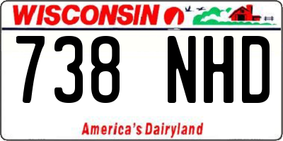 WI license plate 738NHD