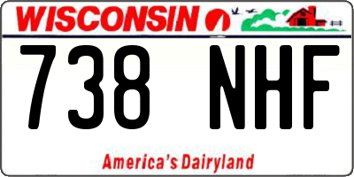 WI license plate 738NHF