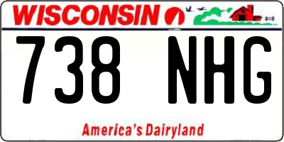 WI license plate 738NHG