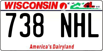 WI license plate 738NHL