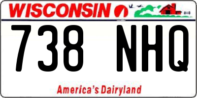 WI license plate 738NHQ