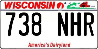 WI license plate 738NHR