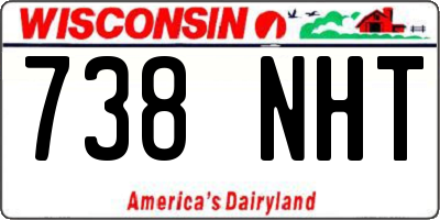 WI license plate 738NHT