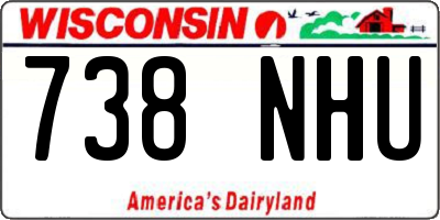 WI license plate 738NHU