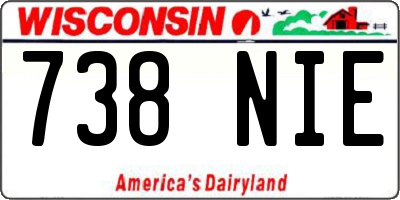 WI license plate 738NIE