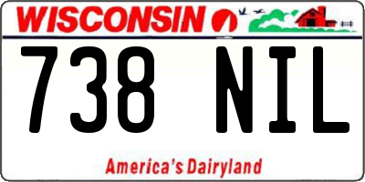 WI license plate 738NIL