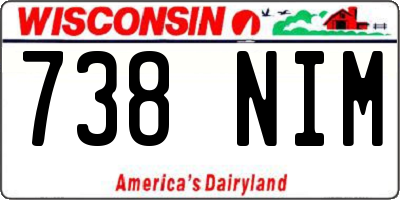 WI license plate 738NIM