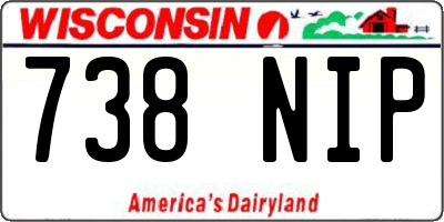 WI license plate 738NIP