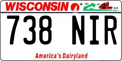 WI license plate 738NIR