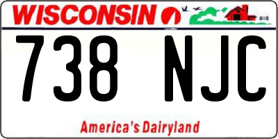 WI license plate 738NJC