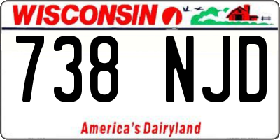 WI license plate 738NJD