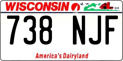 WI license plate 738NJF