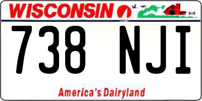 WI license plate 738NJI