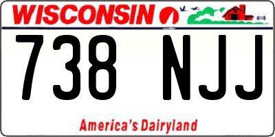 WI license plate 738NJJ