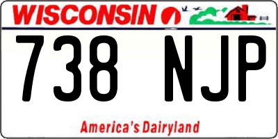 WI license plate 738NJP
