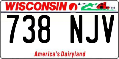 WI license plate 738NJV