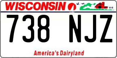 WI license plate 738NJZ