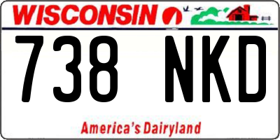 WI license plate 738NKD