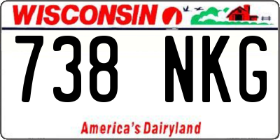 WI license plate 738NKG