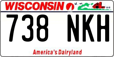 WI license plate 738NKH