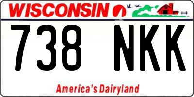 WI license plate 738NKK