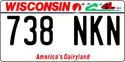 WI license plate 738NKN