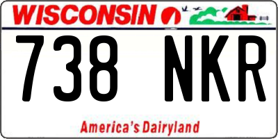 WI license plate 738NKR