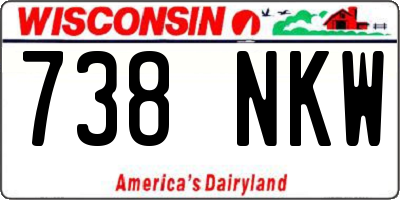 WI license plate 738NKW