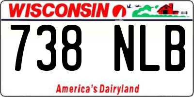 WI license plate 738NLB