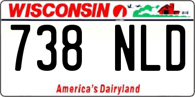 WI license plate 738NLD